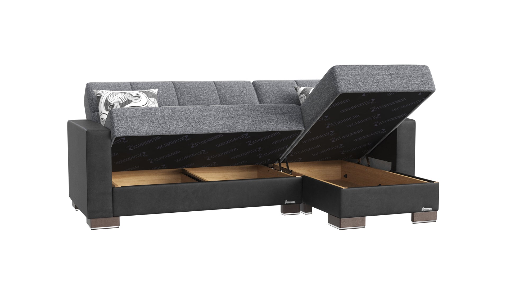 Ottomanson Armada Lounge Sectional Collection Convertible Sofa Bed