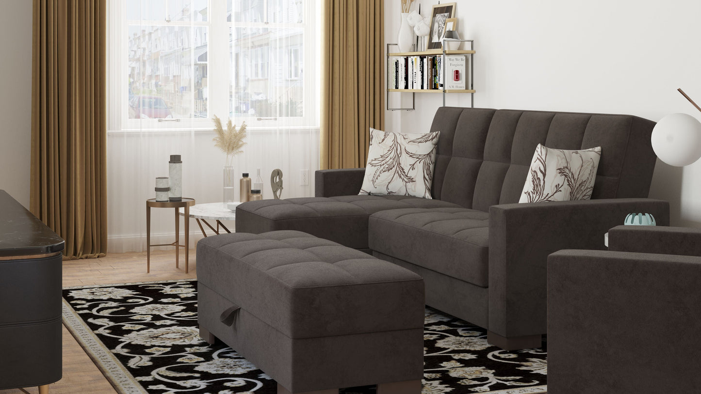 Ottomanson Armada Lounge Sectional Collection Convertible Sofa Bed