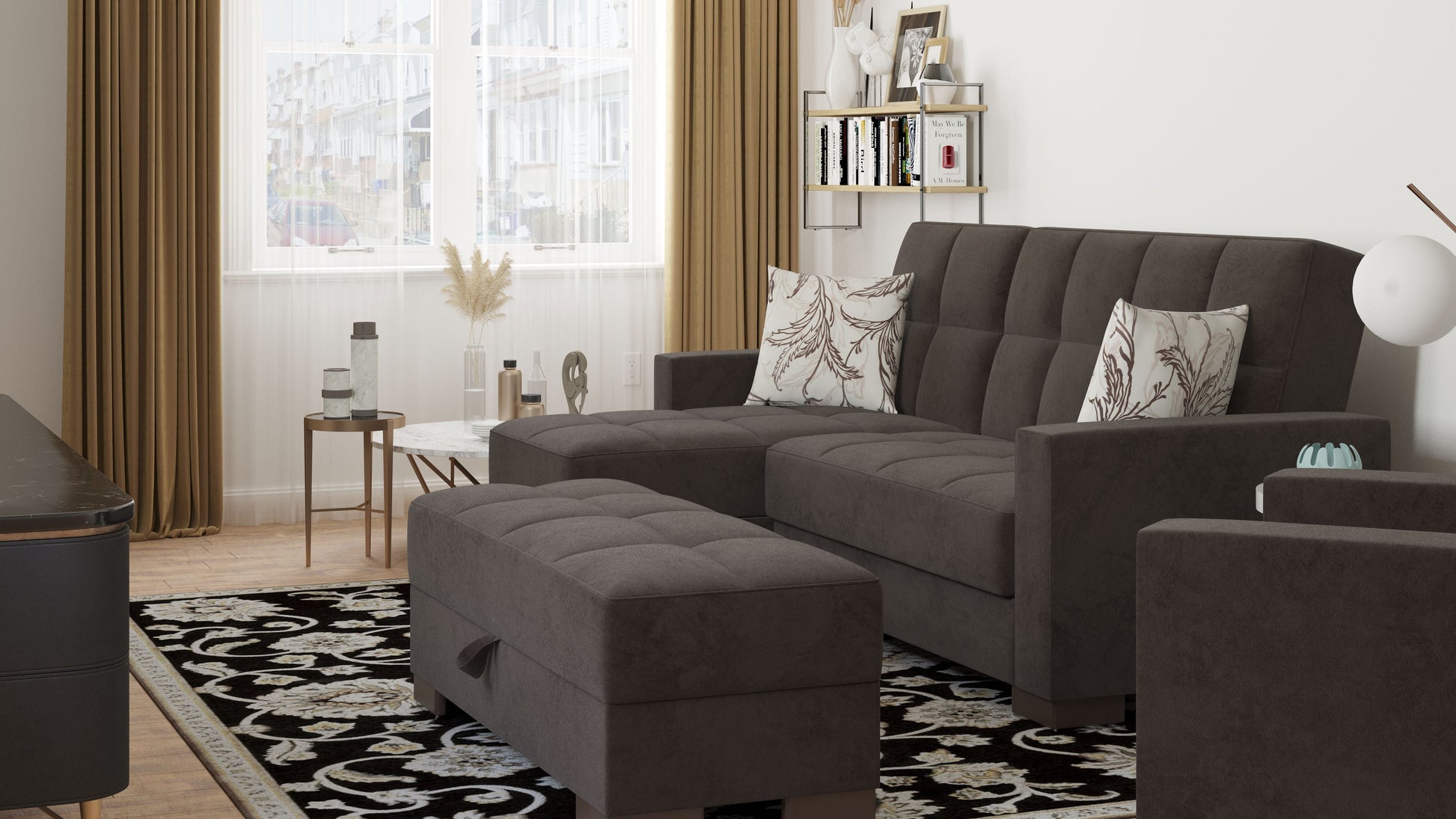Ottomanson Armada Lounge Sectional Collection Convertible Sofa Bed