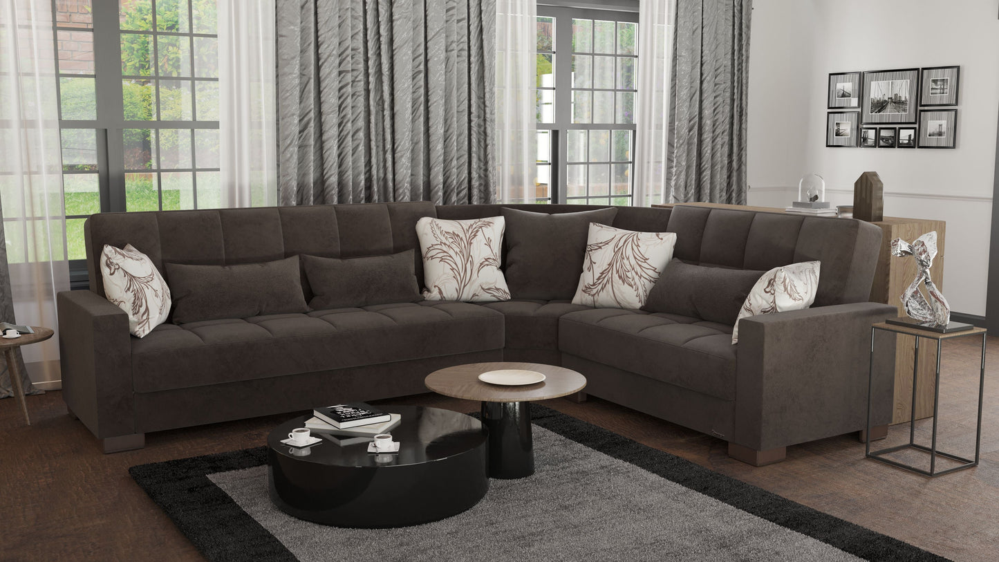 Ottomanson Armada Sectional Collection Convertible Sofa Bed