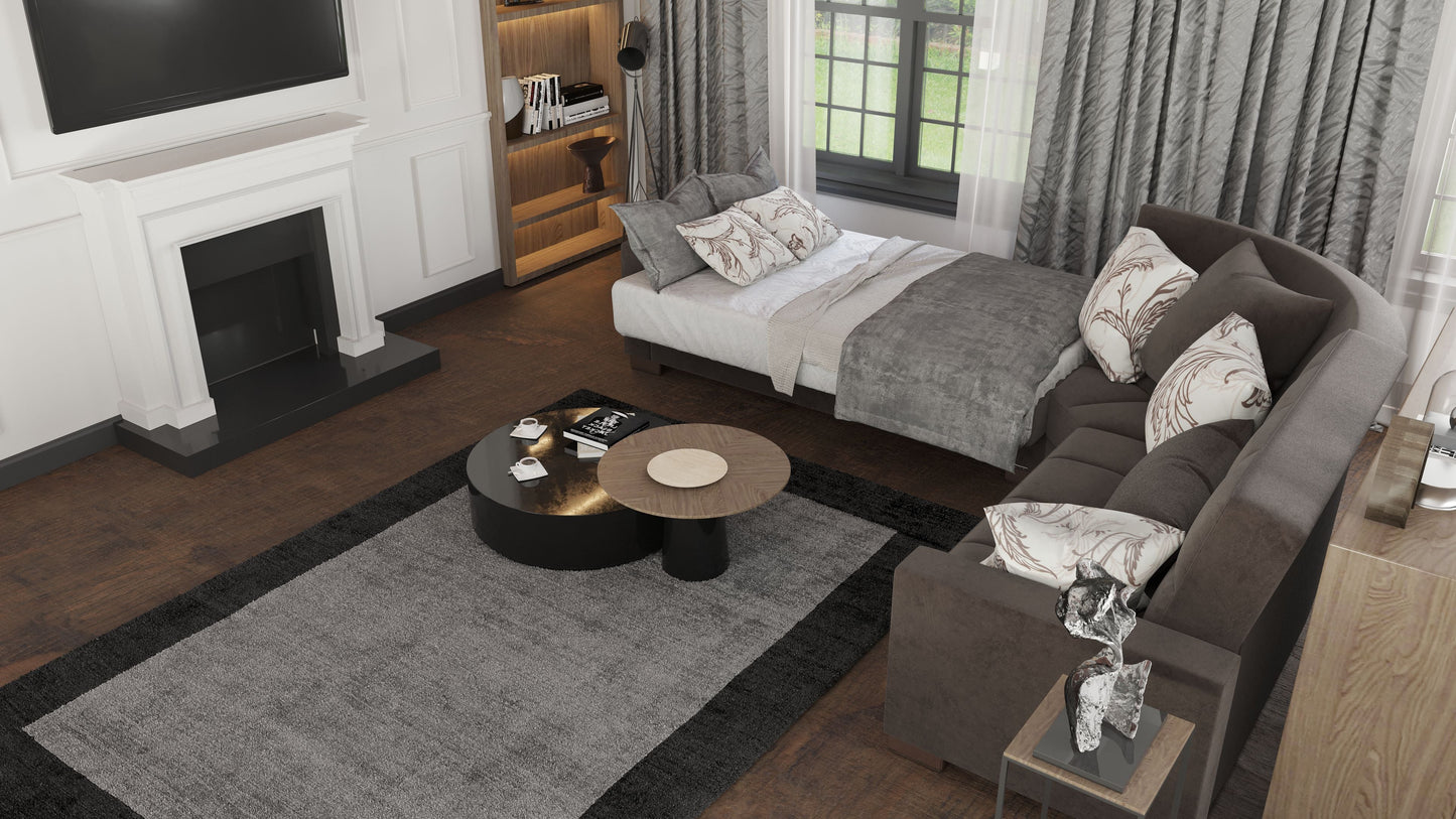 Ottomanson Armada Sectional Collection Convertible Sofa Bed