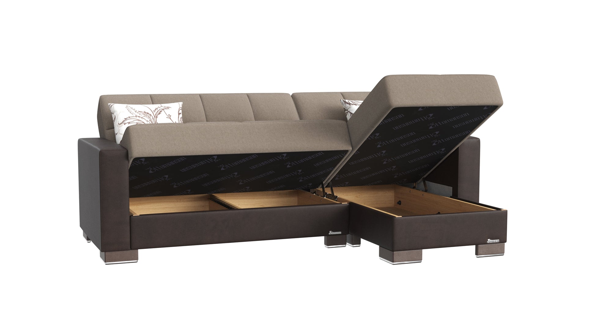 Ottomanson Armada Lounge Sectional Collection Convertible Sofa Bed