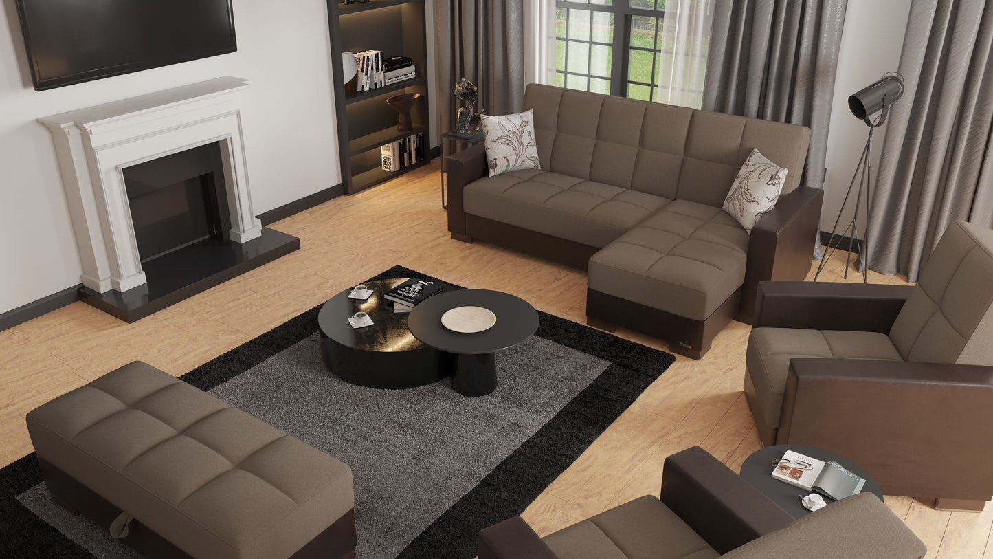 Ottomanson Armada Lounge Sectional Collection Convertible Sofa Bed