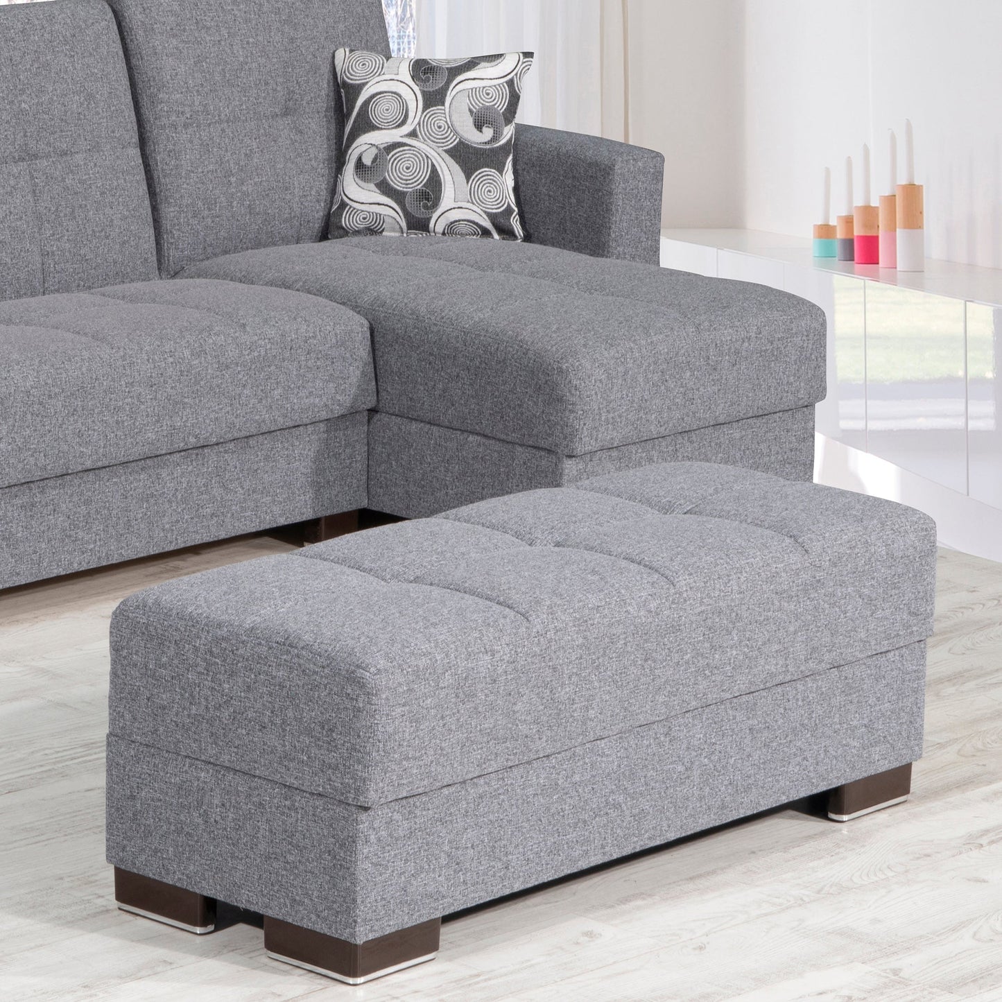 Ottomanson Armada Lounge Sectional Collection Convertible Sofa Bed
