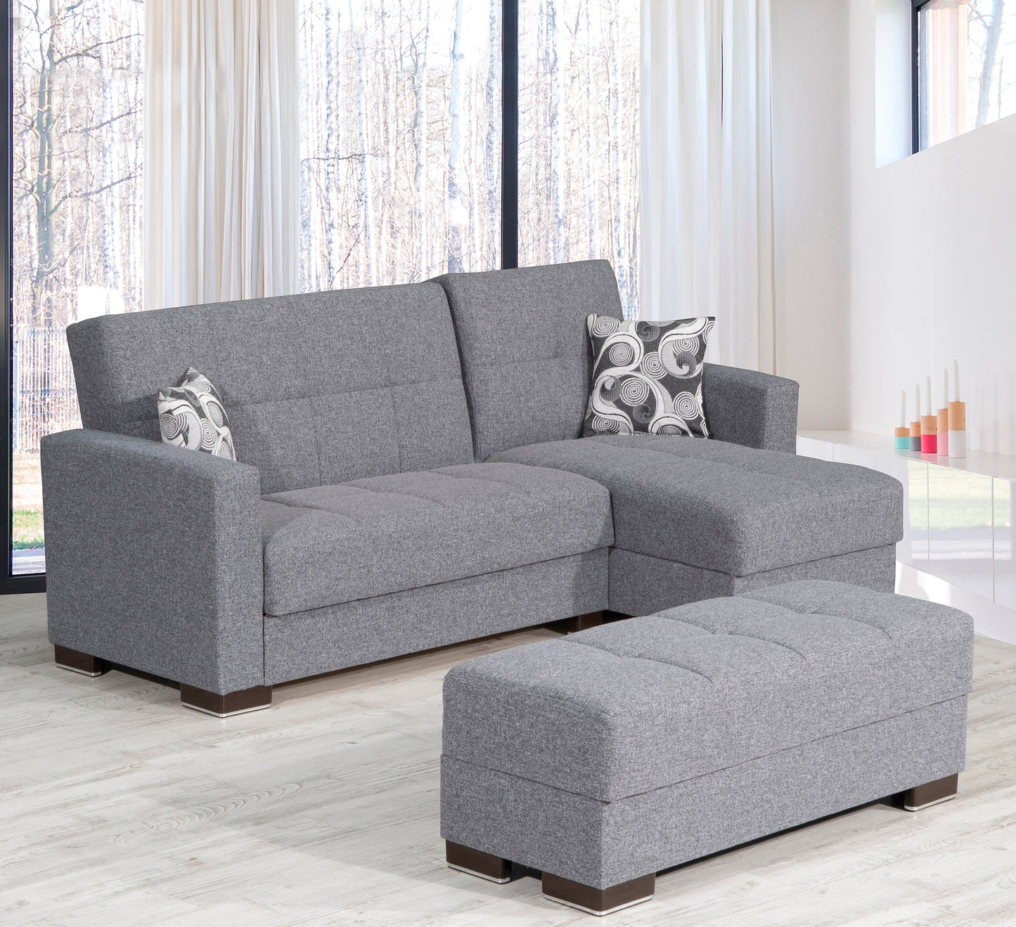 Ottomanson Armada Lounge Sectional Collection Convertible Sofa Bed