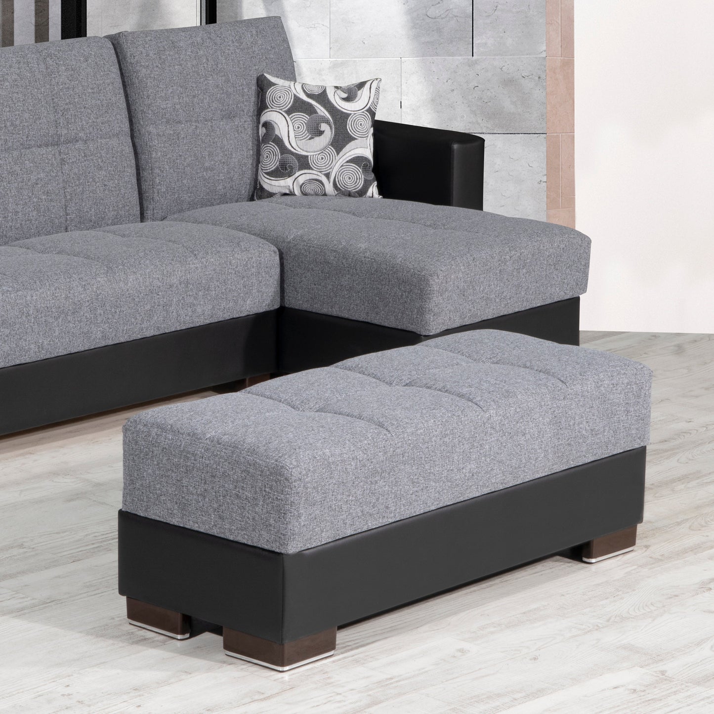 Ottomanson Armada Lounge Sectional Collection Convertible Sofa Bed