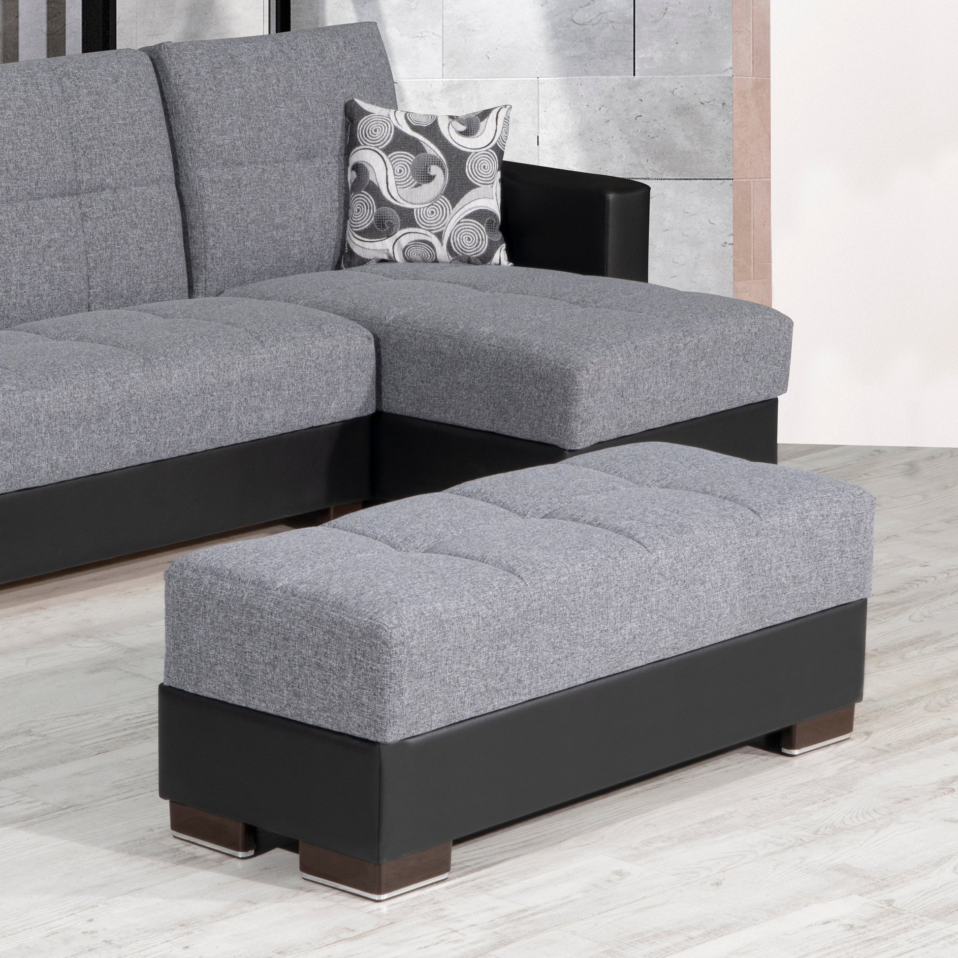 Ottomanson Armada Lounge Sectional Collection Convertible Sofa Bed