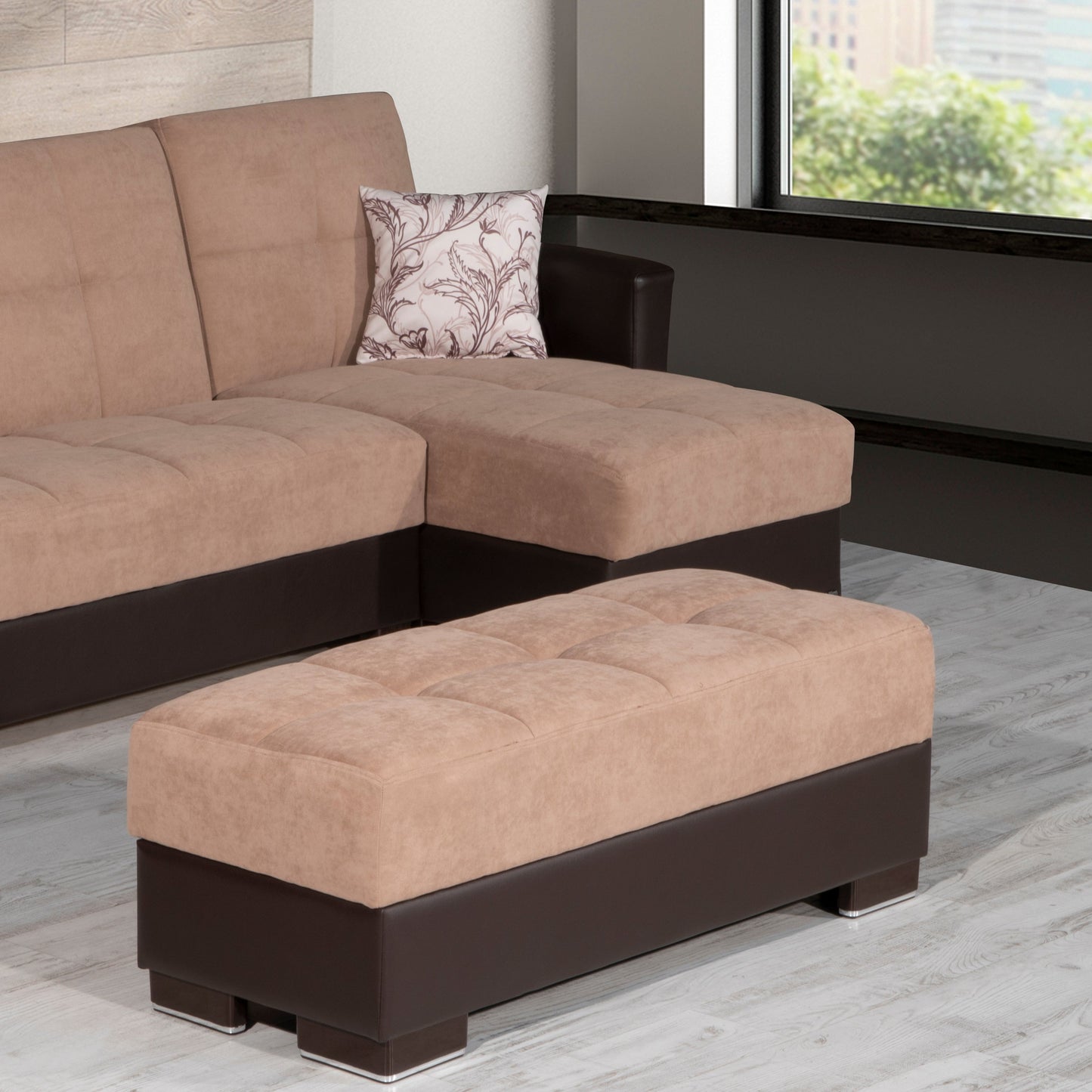 Ottomanson Armada Lounge Sectional Collection Convertible Sofa Bed