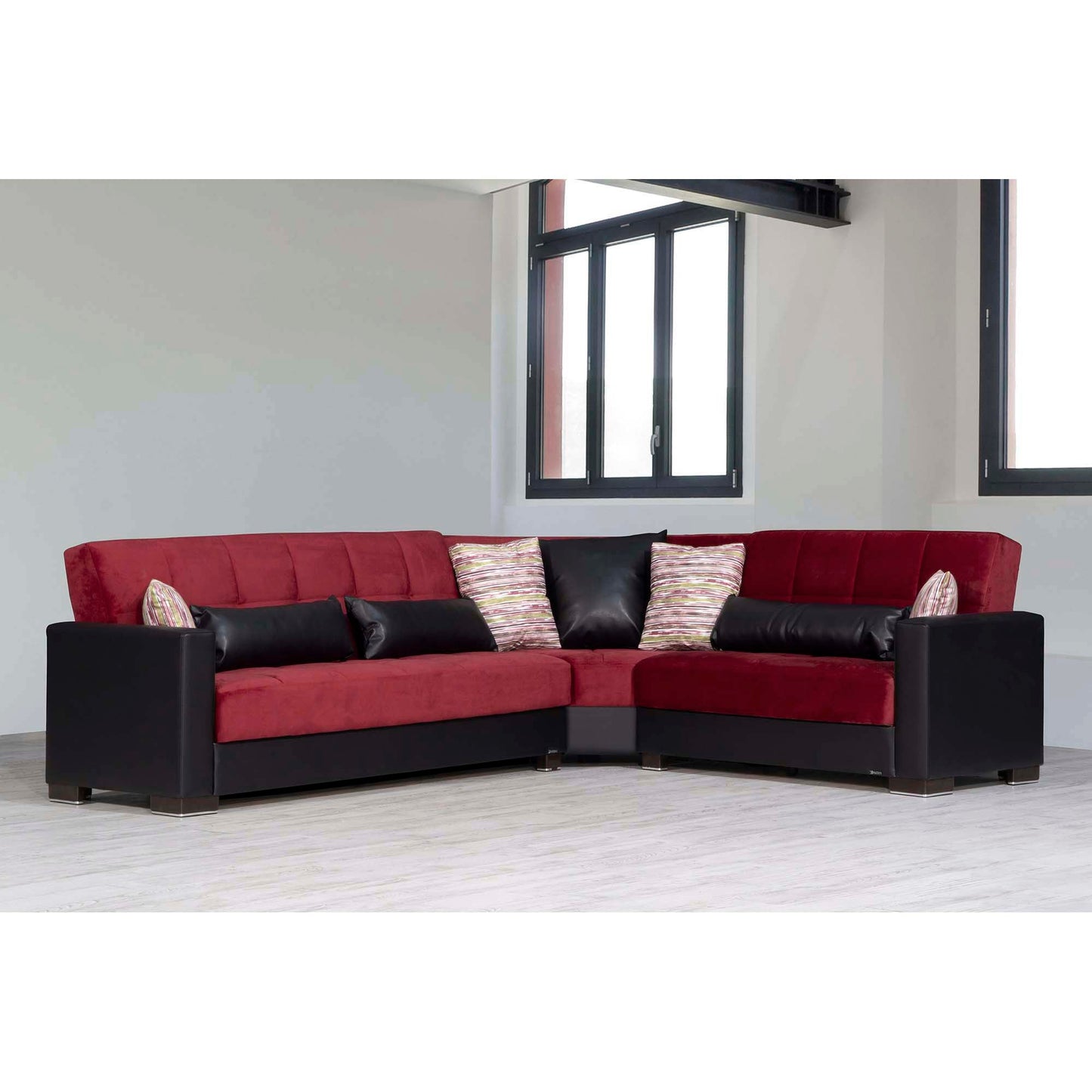Ottomanson Armada Sectional Collection Convertible Sofa Bed