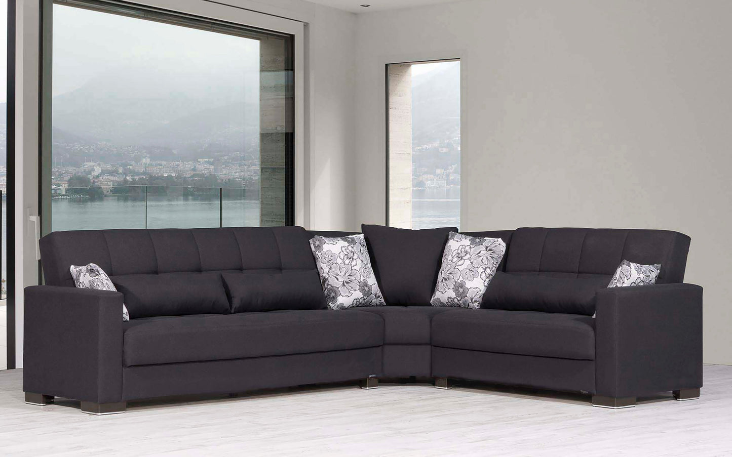 Ottomanson Armada Sectional Collection Convertible Sofa Bed