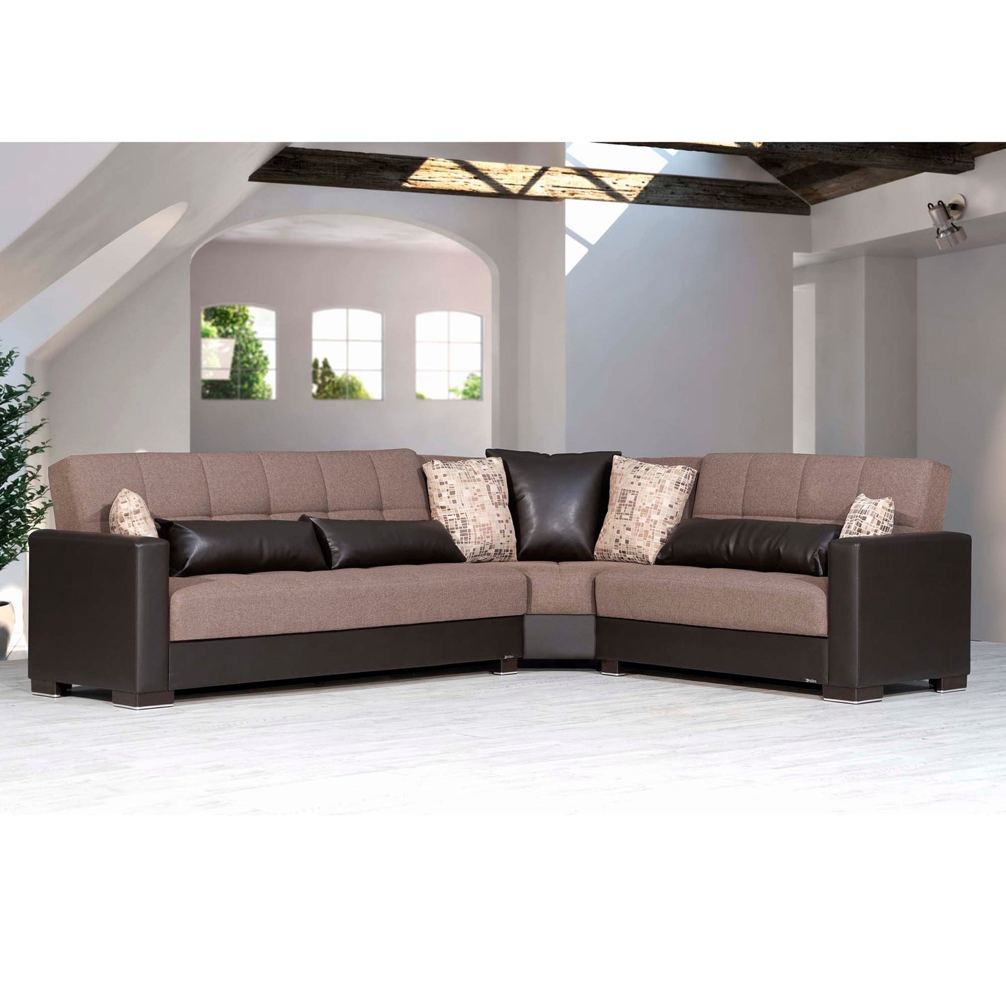 Ottomanson Armada Sectional Collection Convertible Sofa Bed