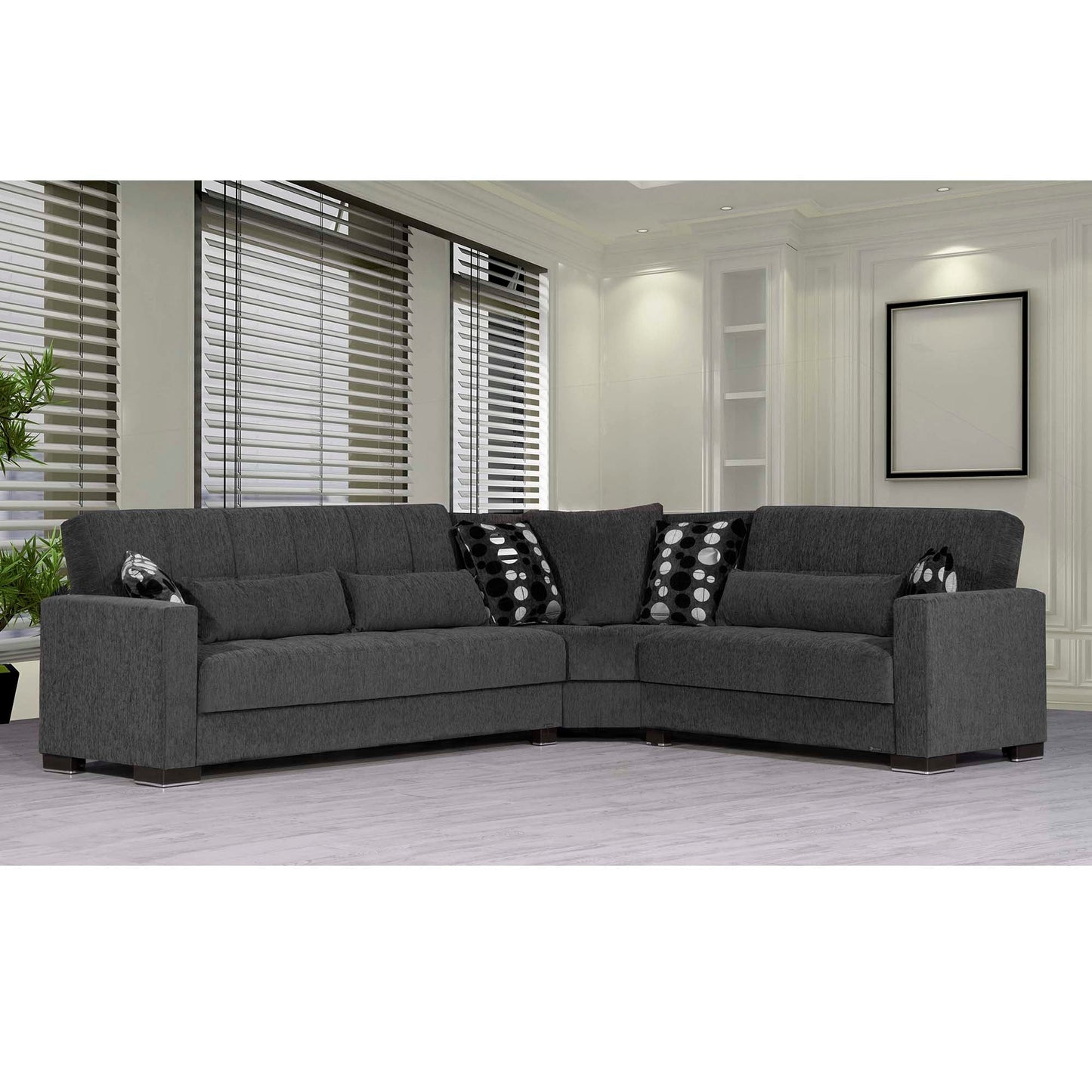 Ottomanson Armada Sectional Collection Convertible Sofa Bed