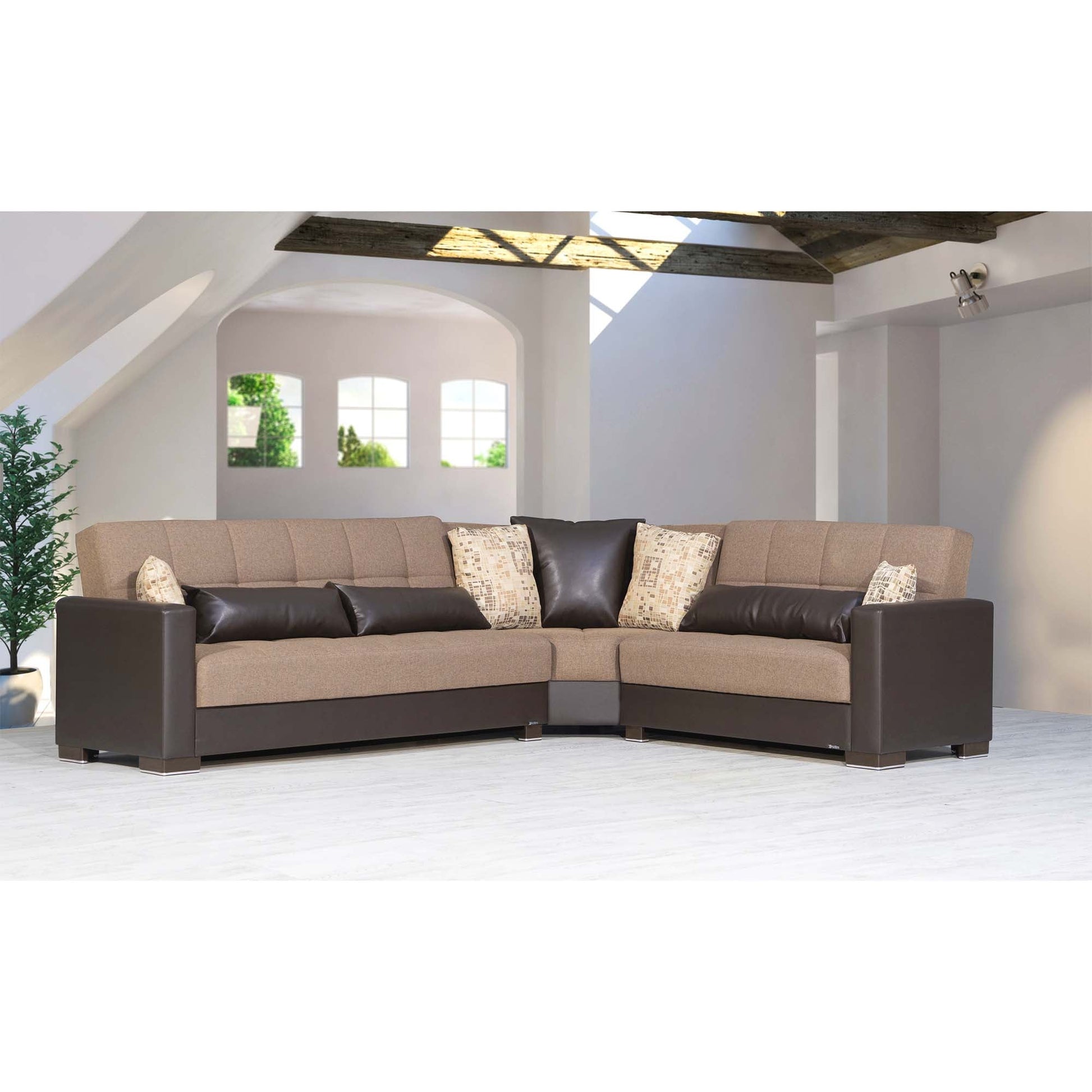 Ottomanson Armada Sectional Collection Convertible Sofa Bed