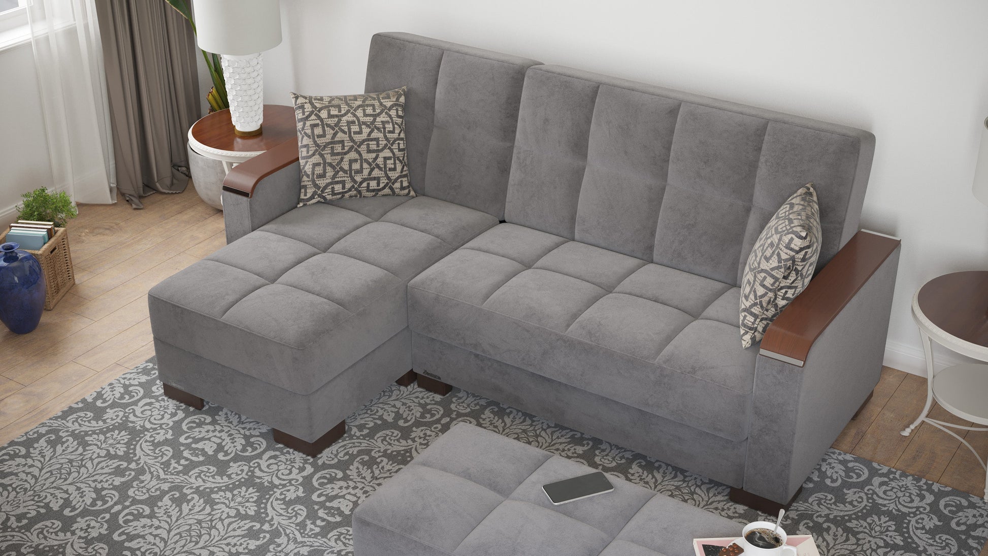 Ottomanson Armada X Lounge Sectional Collection Convertible Sofa Bed