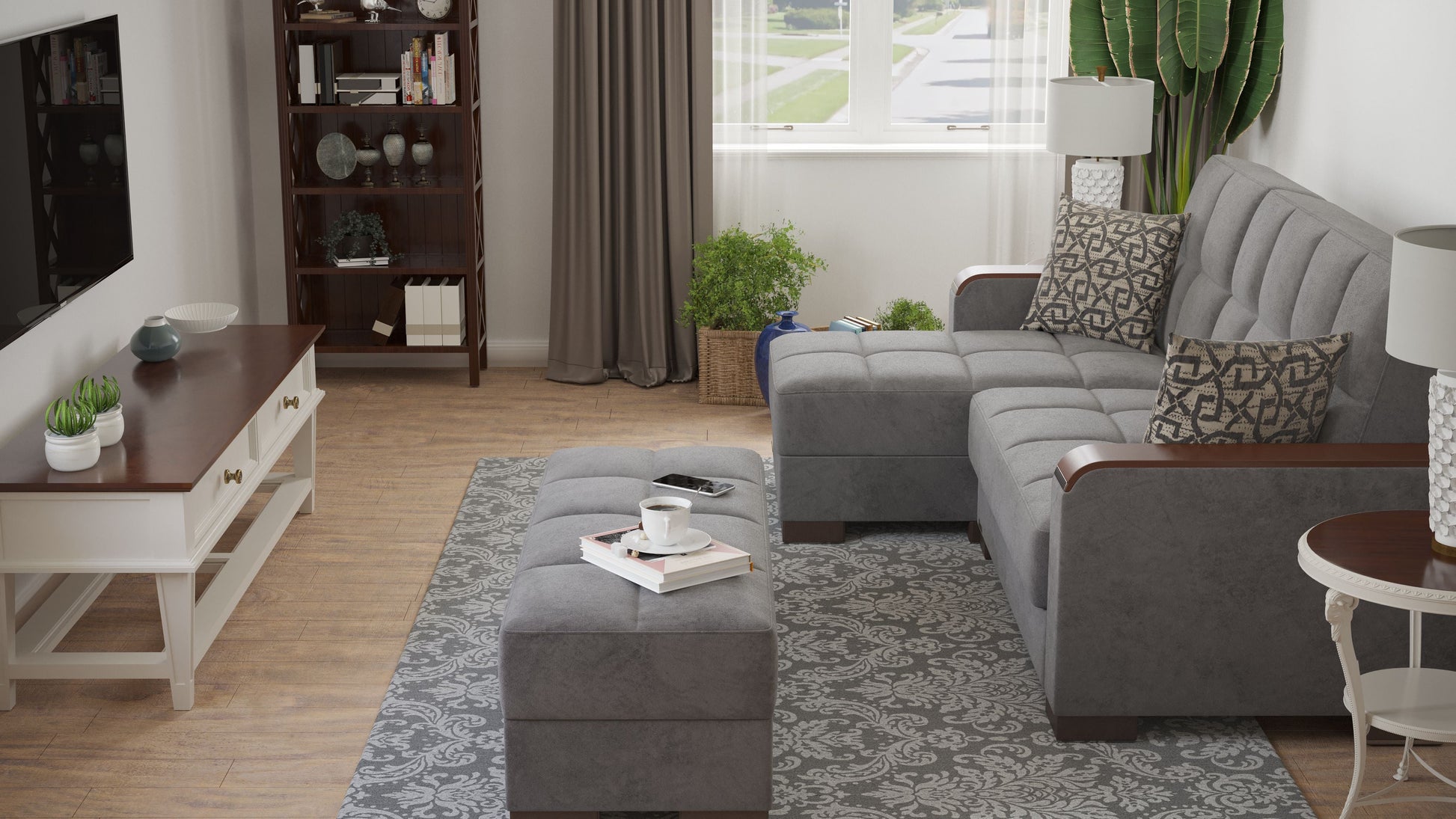 Ottomanson Armada X Lounge Sectional Collection Convertible Sofa Bed