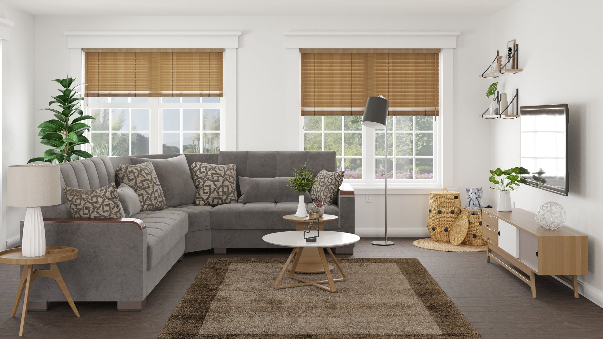 Ottomanson Armada X Sectional Collection Convertible Sofa Bed