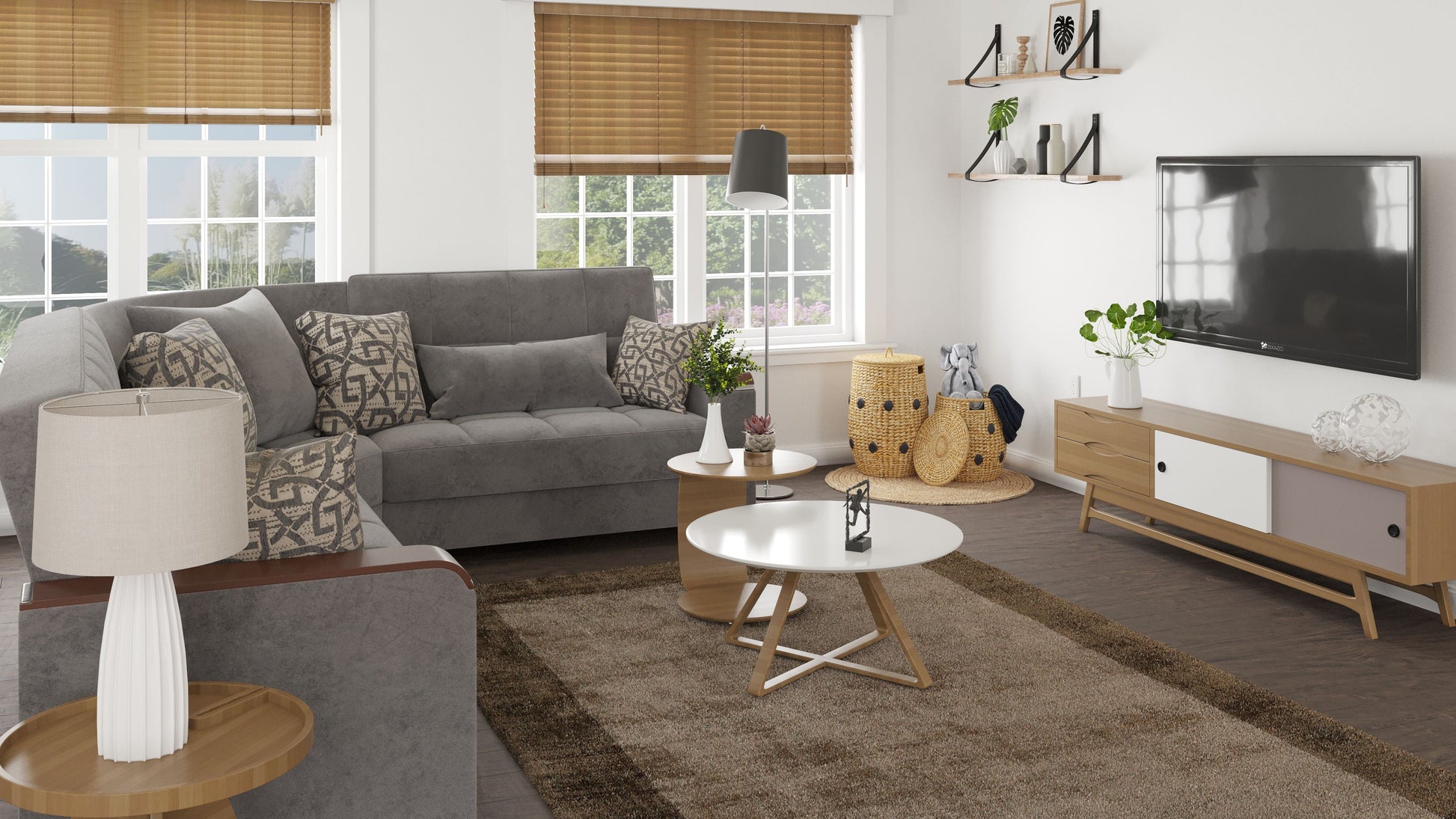 Ottomanson Armada X Sectional Collection Convertible Sofa Bed