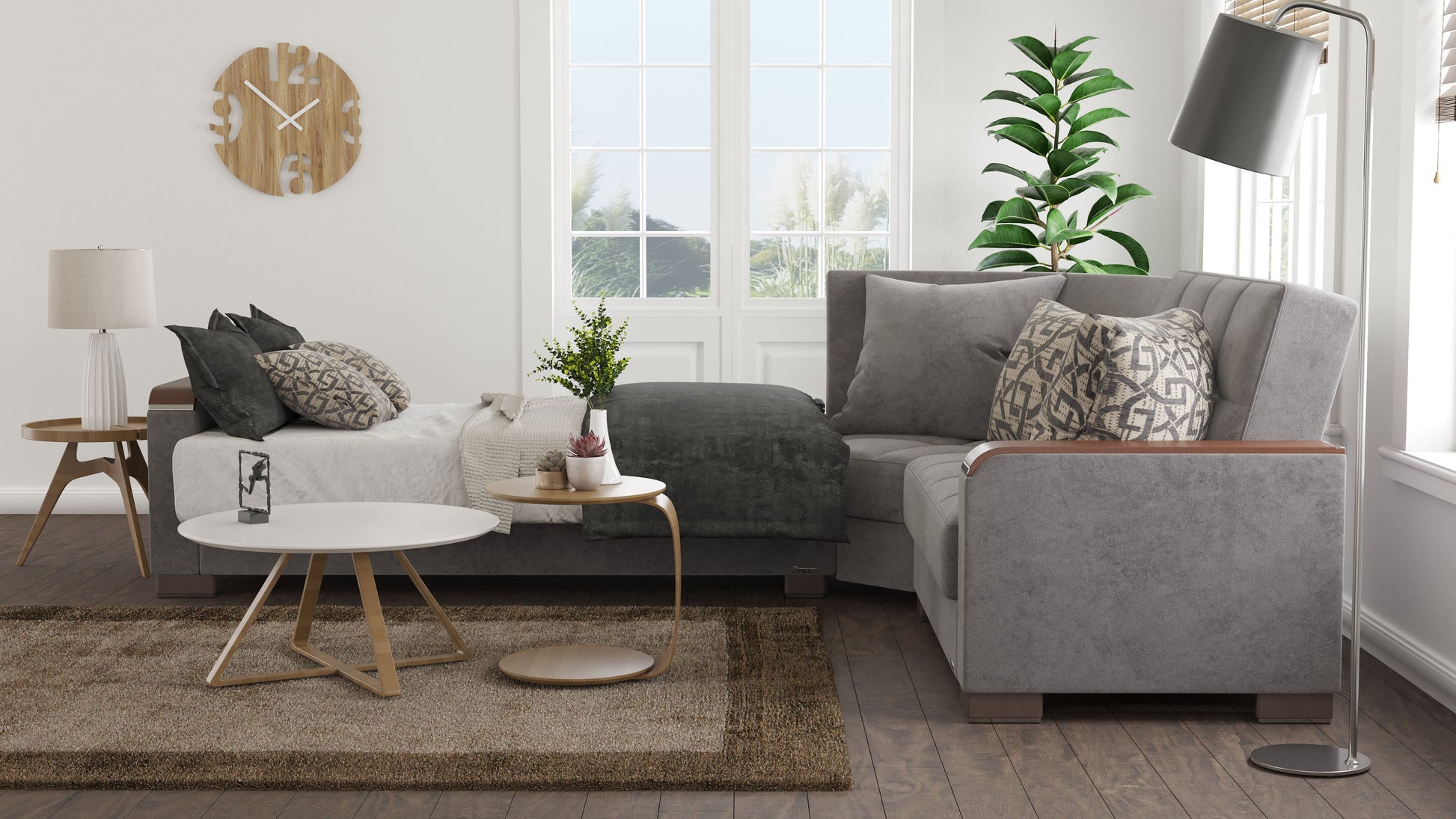 Ottomanson Armada X Sectional Collection Convertible Sofa Bed