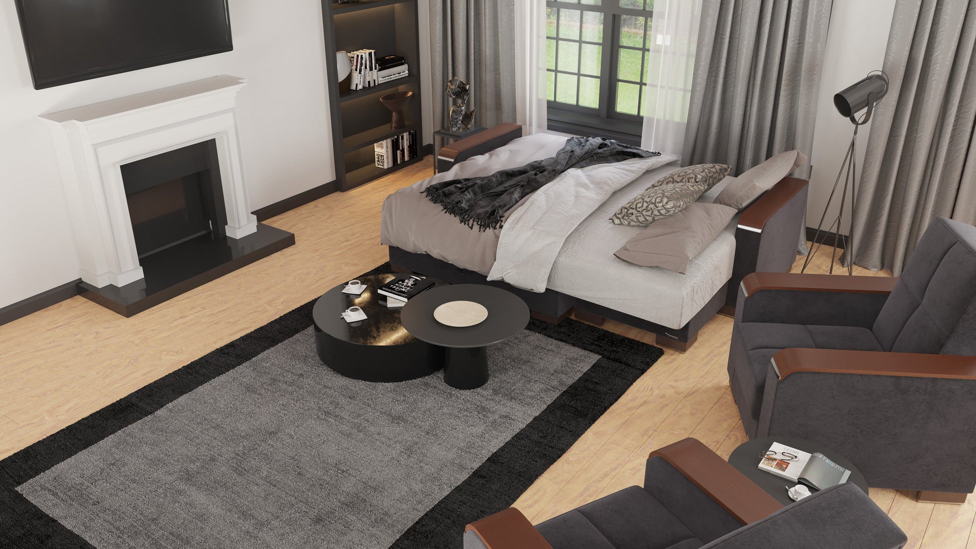 Ottomanson Armada X Lounge Sectional Collection Convertible Sofa Bed