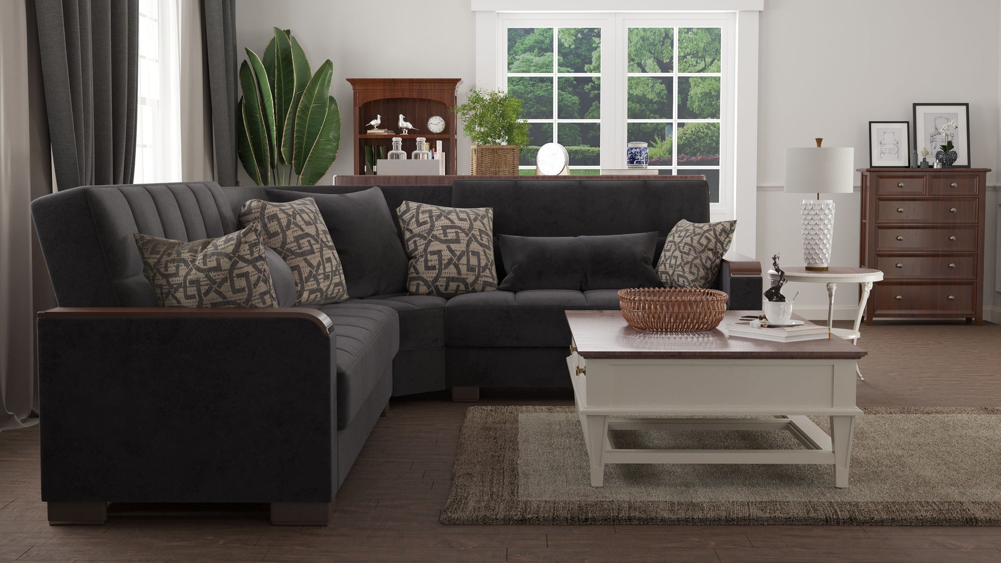 Ottomanson Armada X Sectional Collection Convertible Sofa Bed