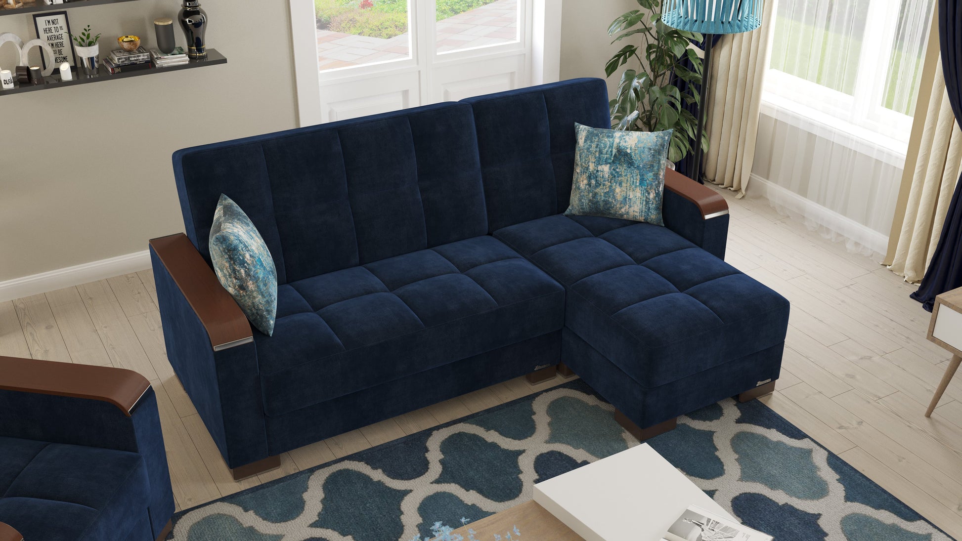Ottomanson Armada X Lounge Sectional Collection Convertible Sofa Bed
