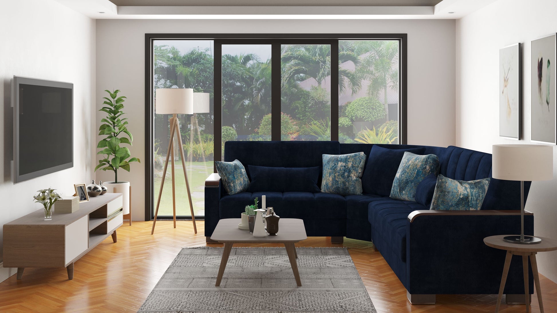 Ottomanson Armada X Sectional Collection Convertible Sofa Bed