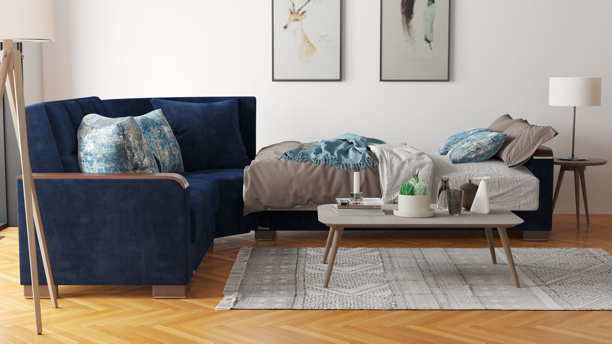 Ottomanson Armada X Sectional Collection Convertible Sofa Bed