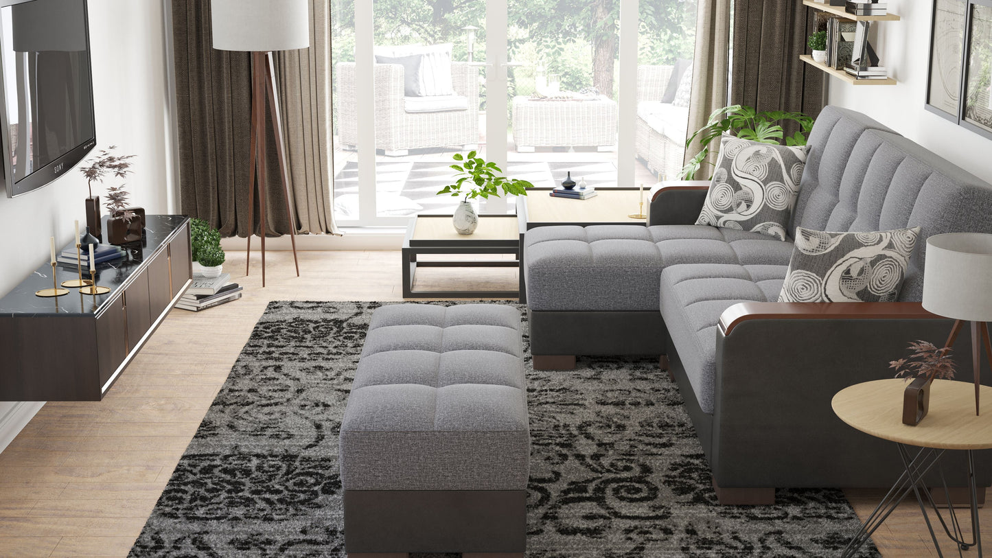Ottomanson Armada X Lounge Sectional Collection Convertible Sofa Bed