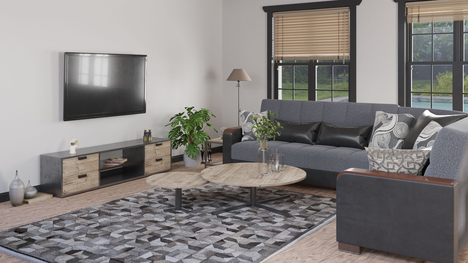 Ottomanson Armada X Sectional Collection Convertible Sofa Bed