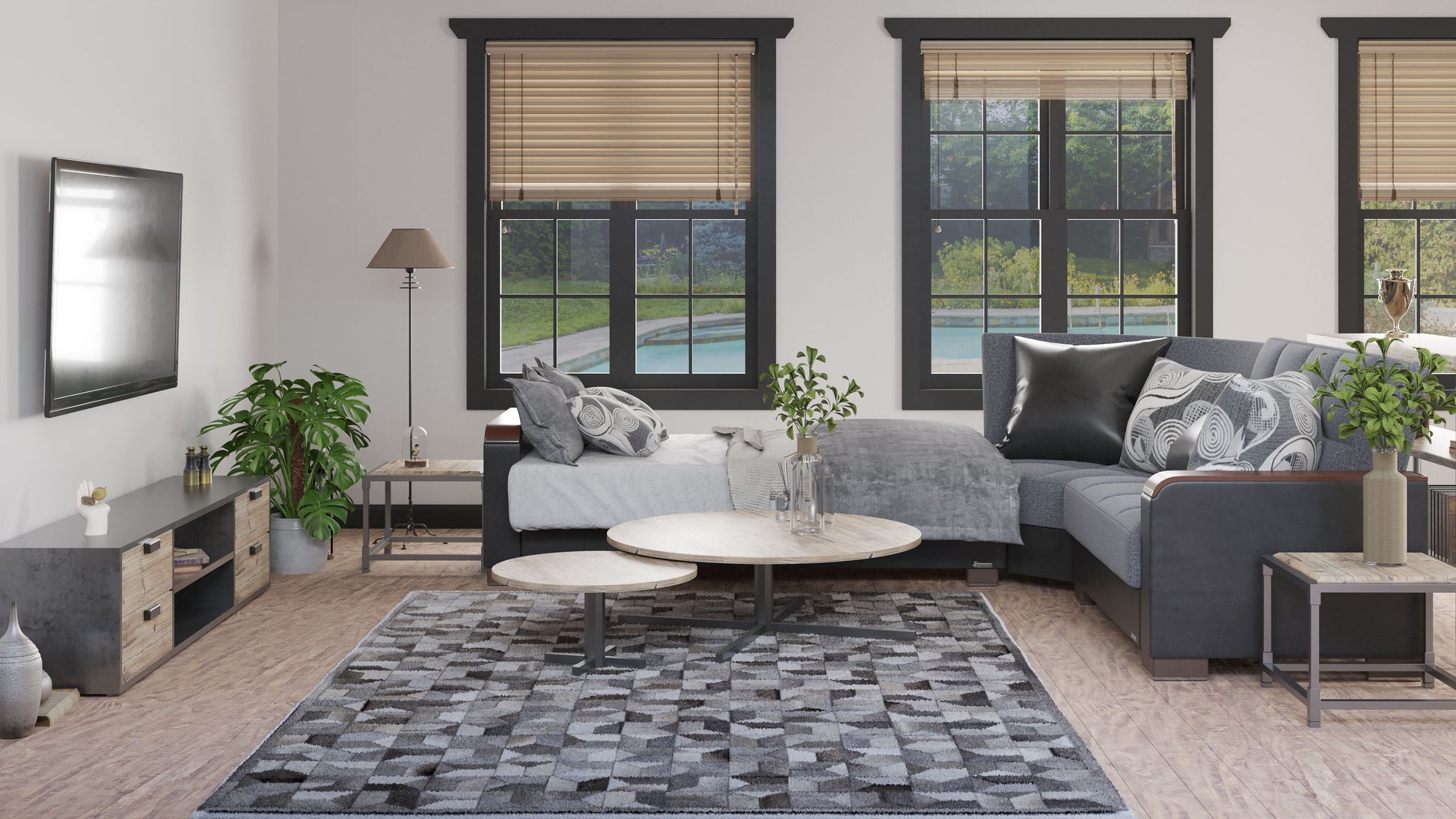 Ottomanson Armada X Sectional Collection Convertible Sofa Bed