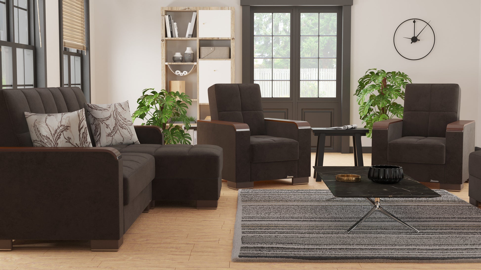 Ottomanson Armada X Lounge Sectional Collection Convertible Sofa Bed