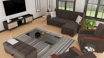 Ottomanson Armada X Lounge Sectional Collection Convertible Sofa Bed
