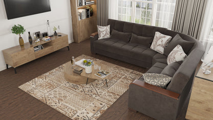 Ottomanson Armada X Sectional Collection Convertible Sofa Bed