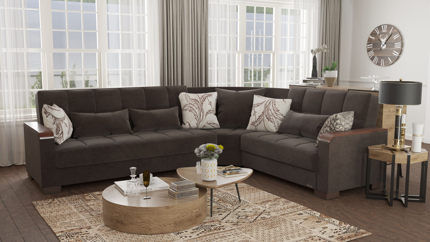 Ottomanson Armada X Sectional Collection Convertible Sofa Bed