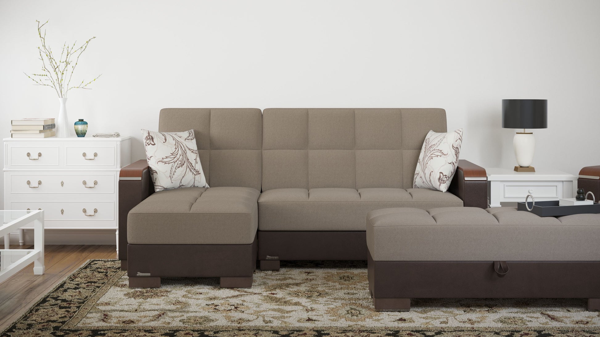 Ottomanson Armada X Lounge Sectional Collection Convertible Sofa Bed