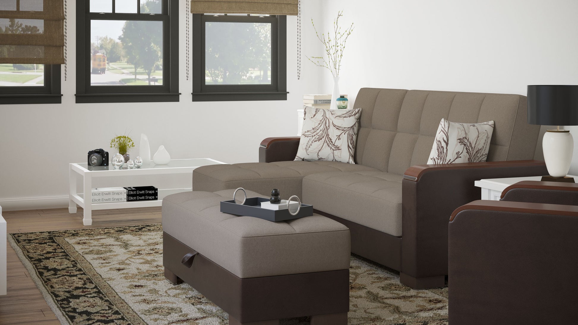Ottomanson Armada X Lounge Sectional Collection Convertible Sofa Bed