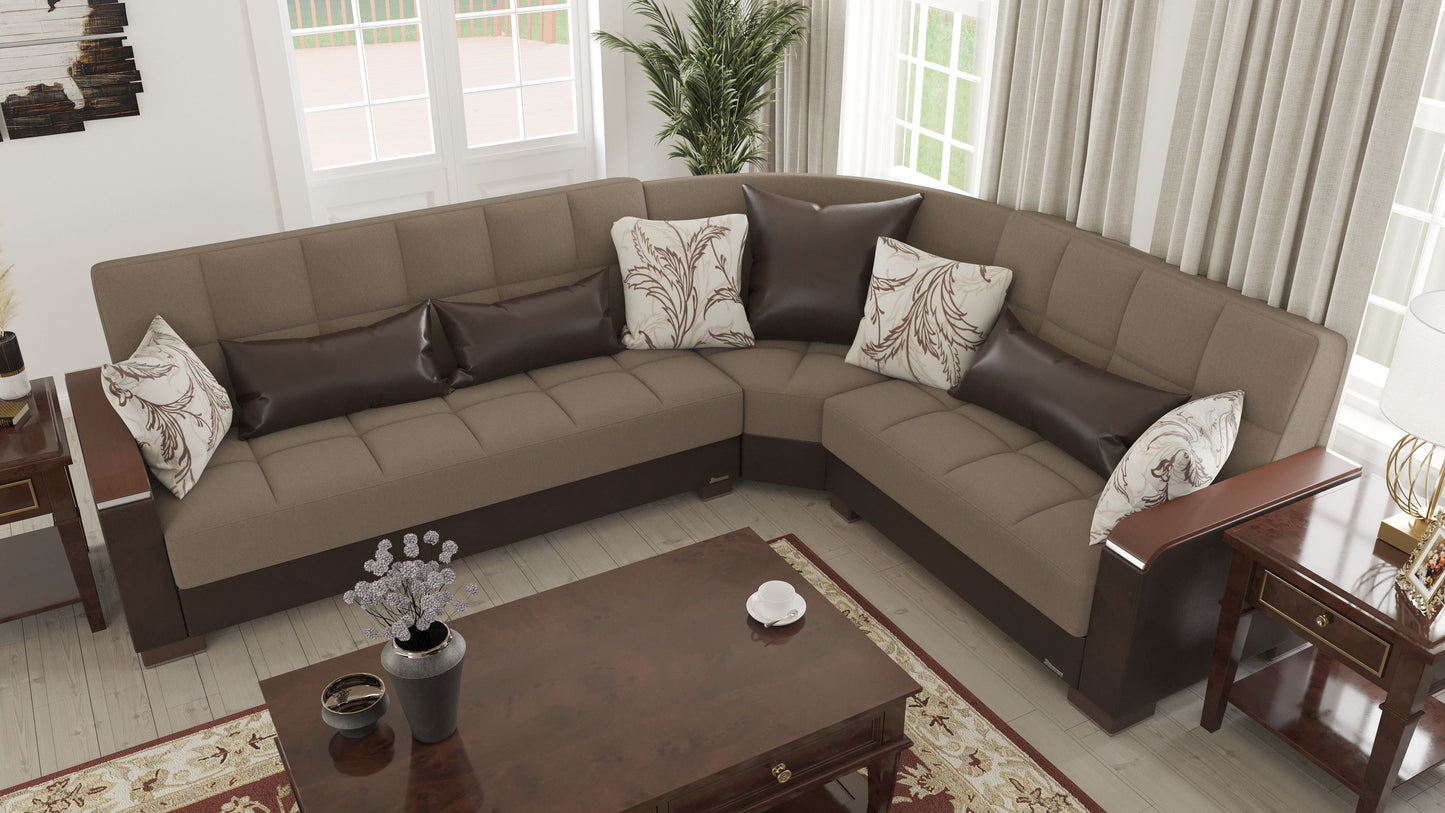 Ottomanson Armada X Sectional Collection Convertible Sofa Bed
