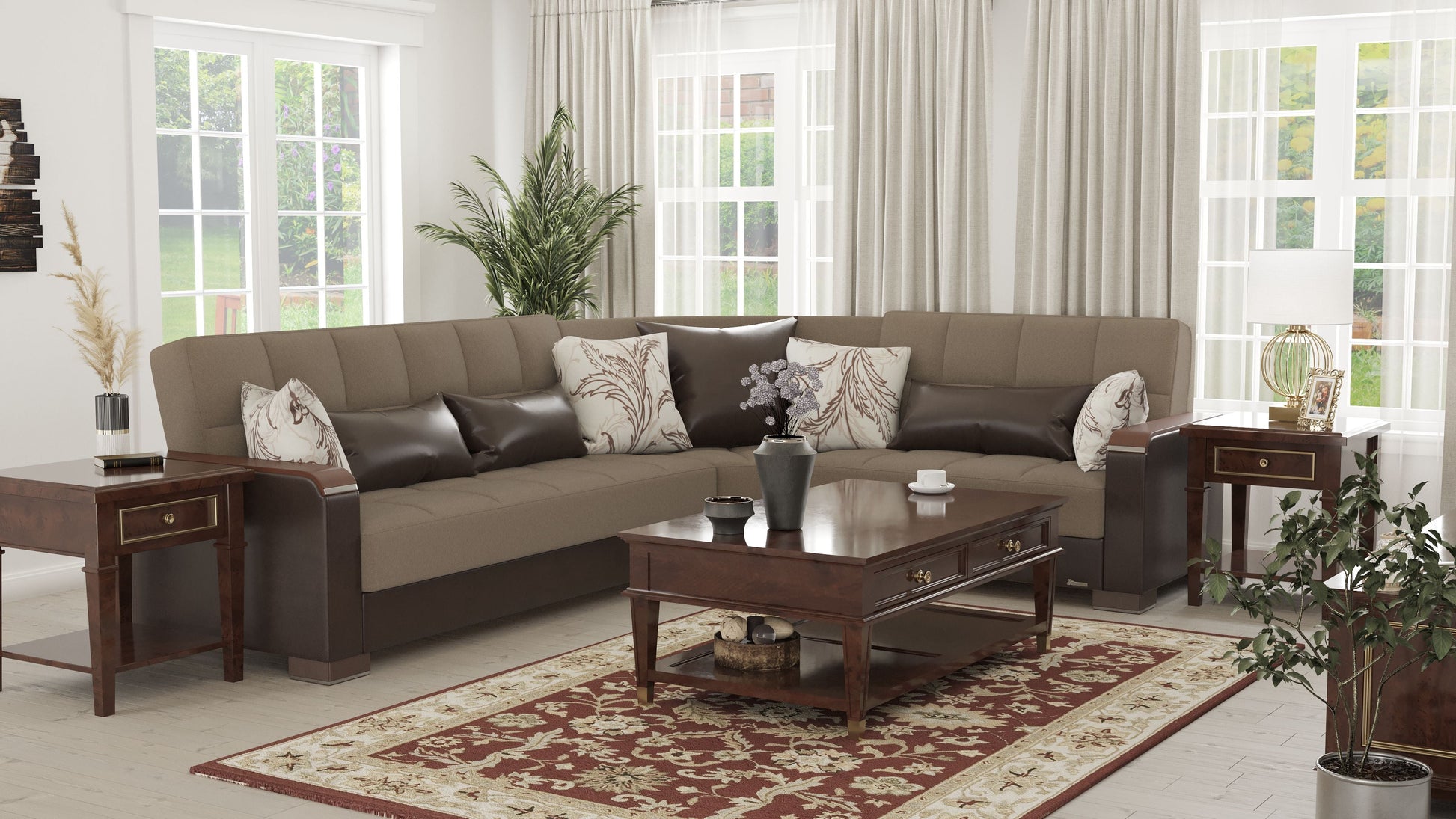 Ottomanson Armada X Sectional Collection Convertible Sofa Bed