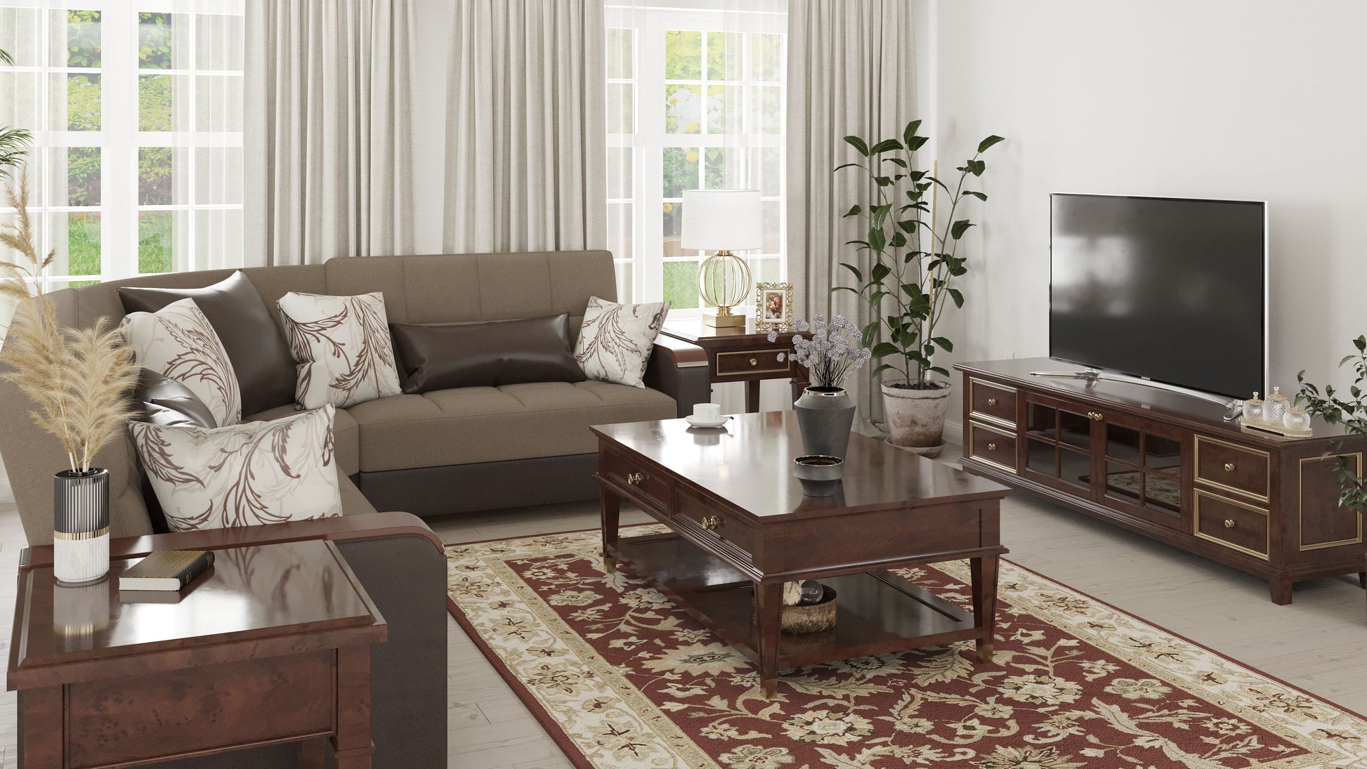 Ottomanson Armada X Sectional Collection Convertible Sofa Bed