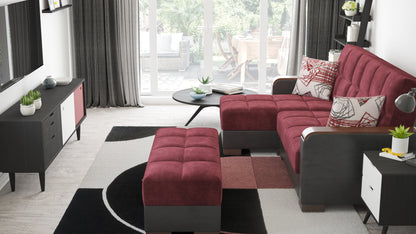 Ottomanson Armada X Lounge Sectional Collection Convertible Sofa Bed