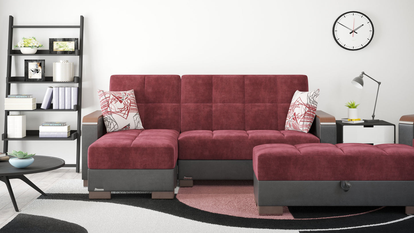 Ottomanson Armada X Lounge Sectional Collection Convertible Sofa Bed
