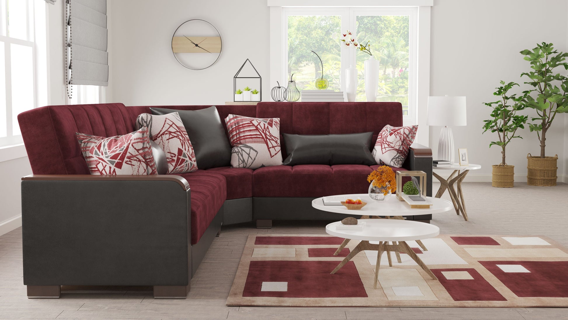 Ottomanson Armada X Sectional Collection Convertible Sofa Bed