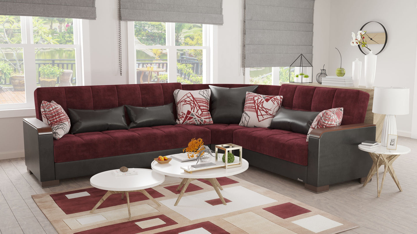 Ottomanson Armada X Sectional Collection Convertible Sofa Bed