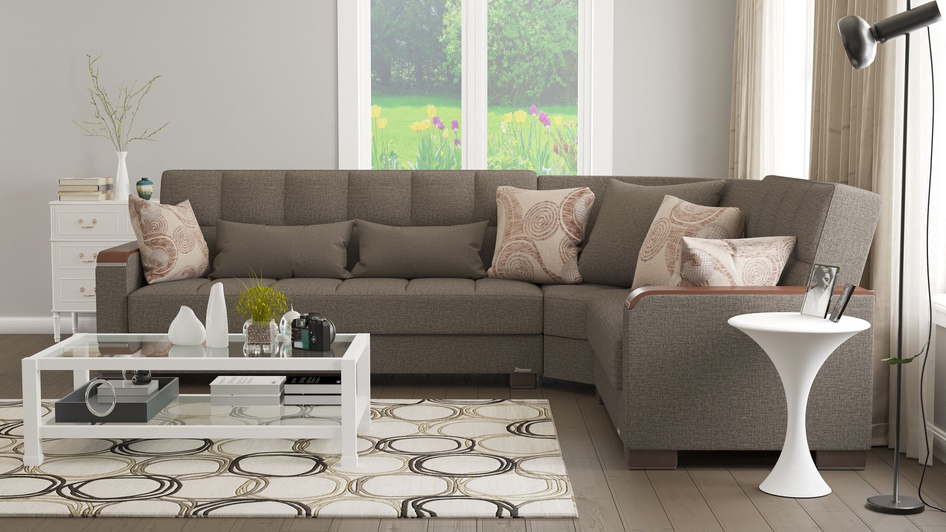 Ottomanson Armada X Sectional Collection Convertible Sofa Bed