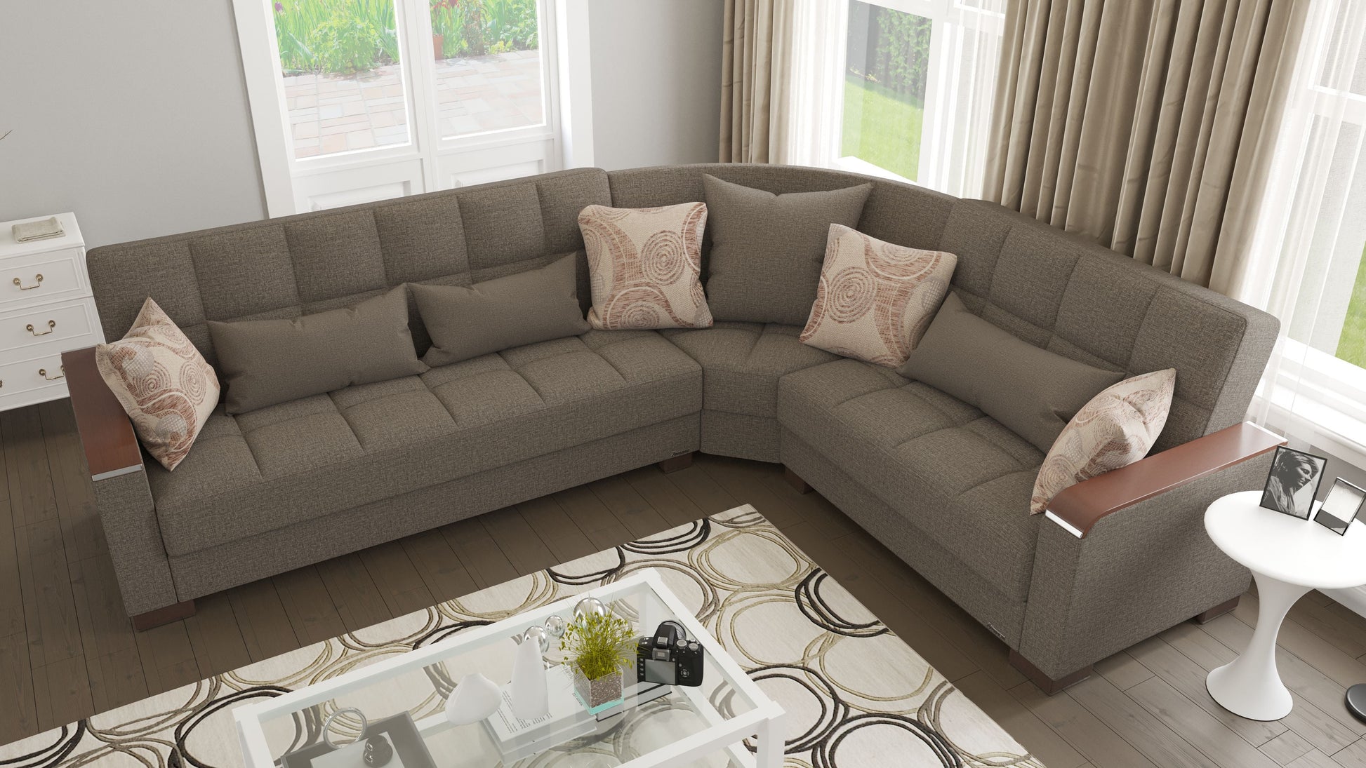 Ottomanson Armada X Sectional Collection Convertible Sofa Bed