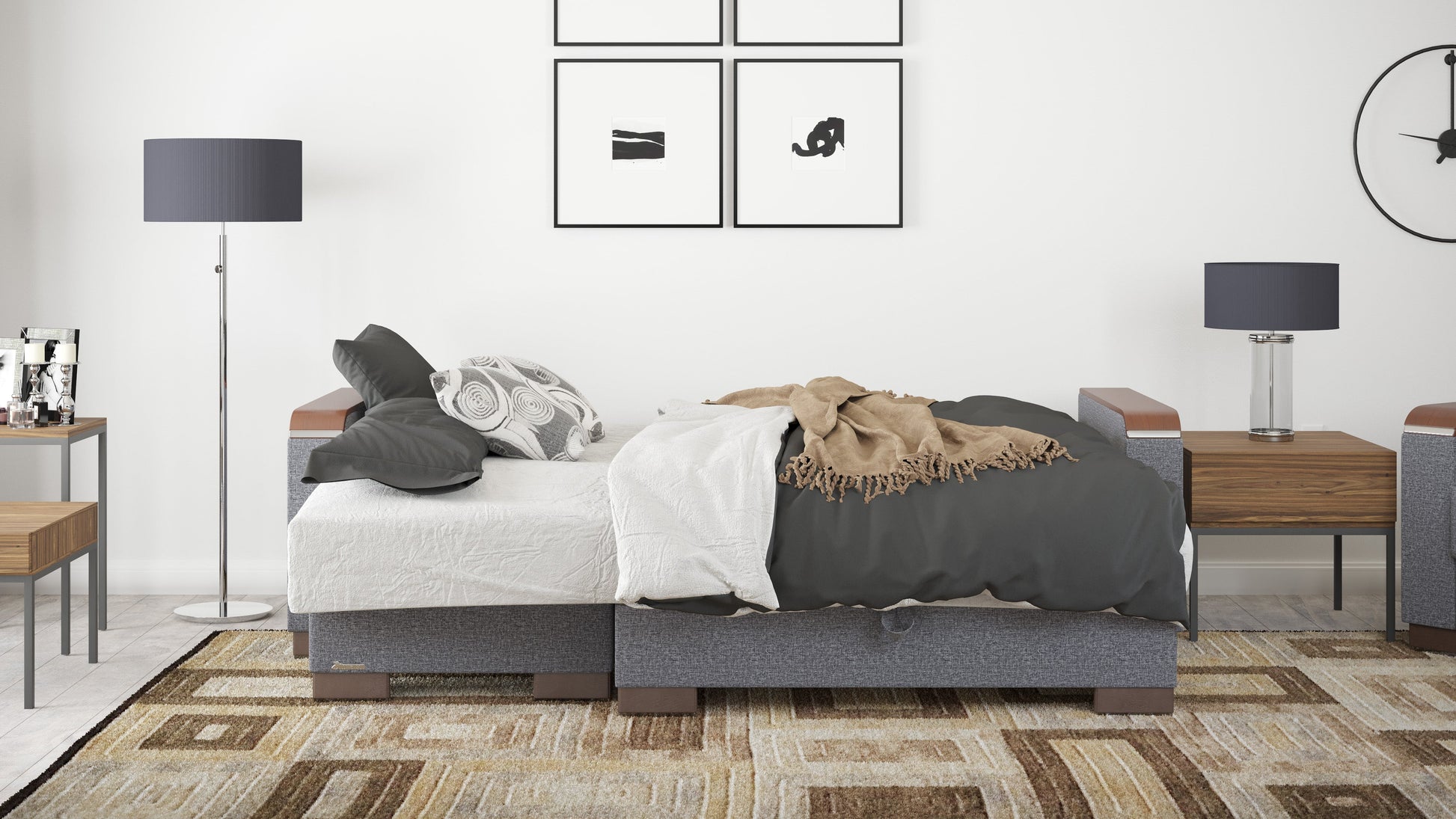 Ottomanson Armada X Lounge Sectional Collection Convertible Sofa Bed