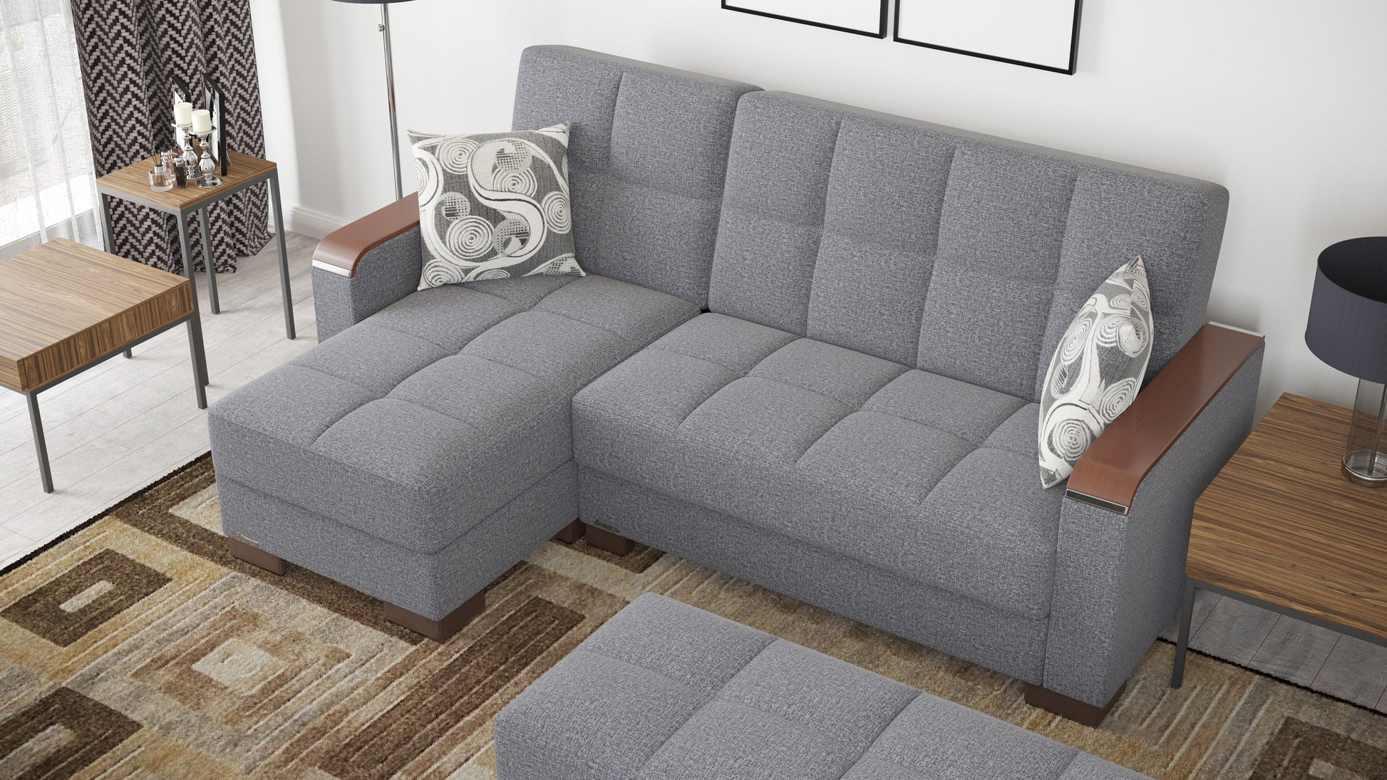 Ottomanson Armada X Lounge Sectional Collection Convertible Sofa Bed