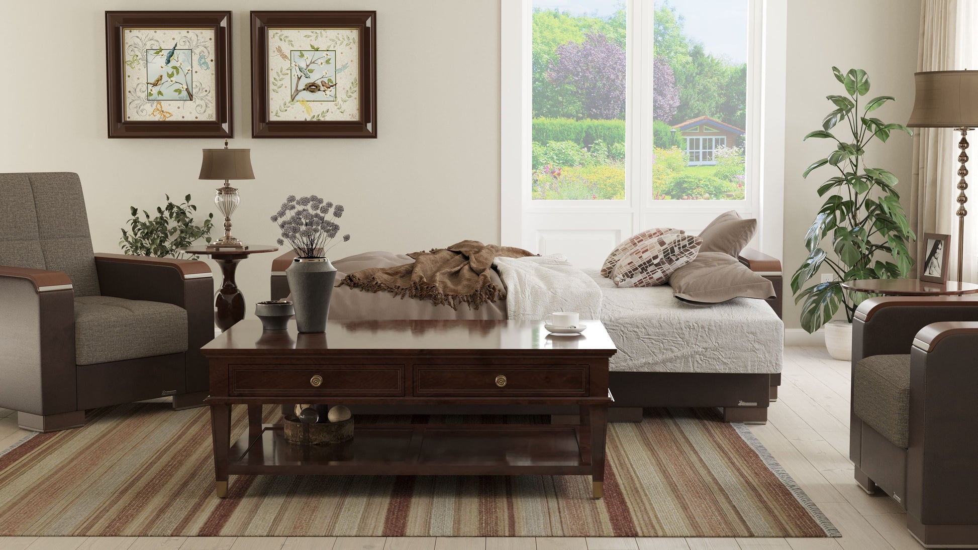 Ottomanson Armada X Lounge Sectional Collection Convertible Sofa Bed