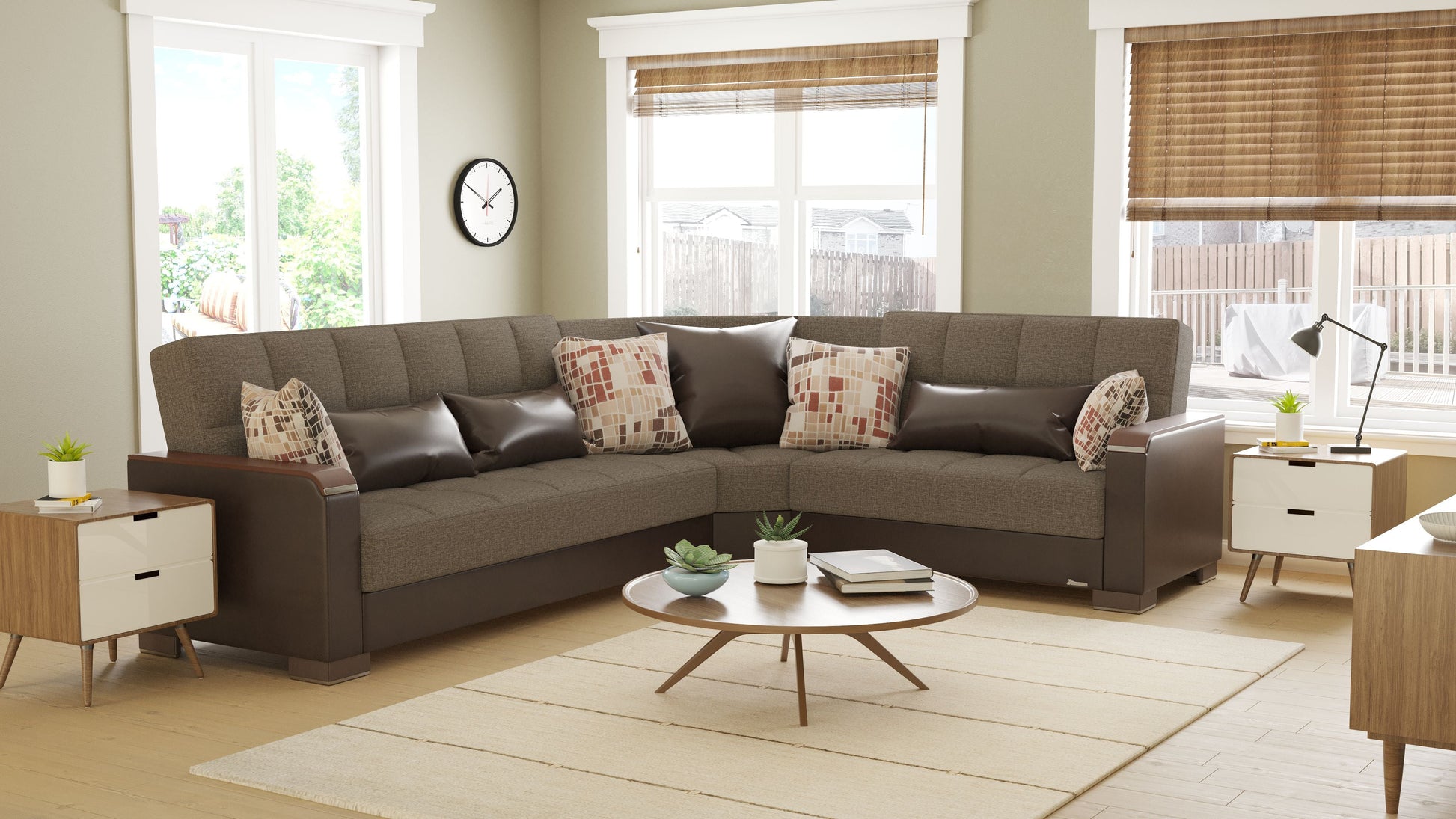 Ottomanson Armada X Sectional Collection Convertible Sofa Bed