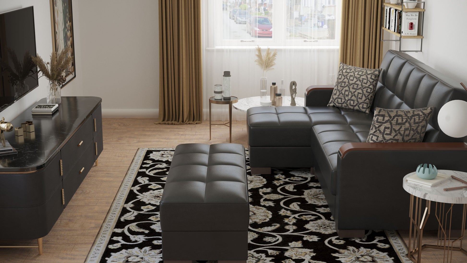 Ottomanson Armada X Lounge Sectional Collection Convertible Sofa Bed